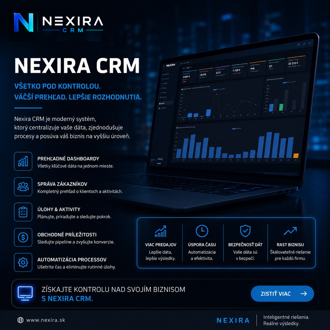 NEXIRA CRM – systém na správu zákazníkov